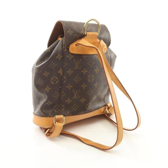 LOUIS VUITTON Authentic Brown Monogram Leather Backpack - Picture 3 of 11
